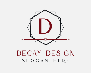 Hexagon Frame Interior Design logo design