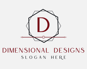 Hexagon Frame Interior Design logo design