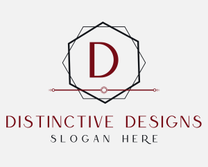 Hexagon Frame Interior Design logo design