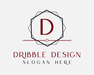 Hexagon Frame Interior Design logo design