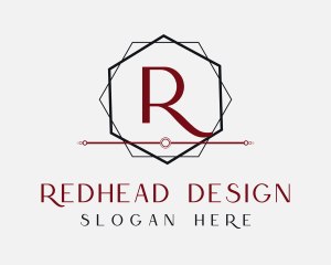 Hexagon Frame Interior Design logo design