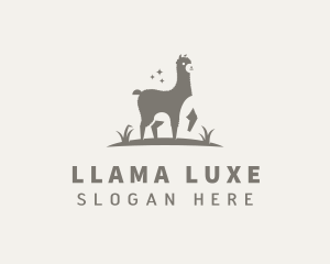 Wild Animal Llama logo design