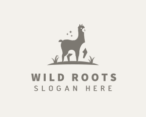 Wild Animal Llama logo design