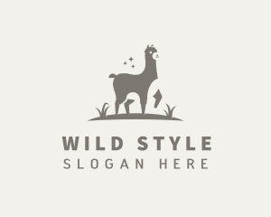 Wild Animal Llama logo design