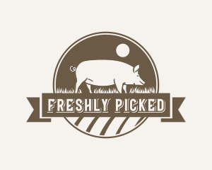 Pig Meat Farm logo design