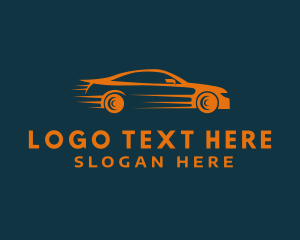 Orange Sedan Racecar logo