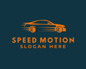 Orange Sedan Racecar logo design