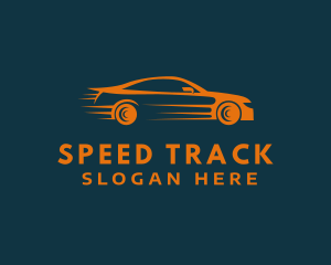 Orange Sedan Racecar logo
