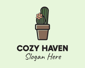 Cactus Flower Pot  logo design