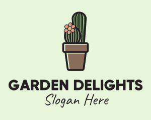 Cactus Flower Pot  logo design