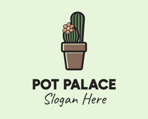 Cactus Flower Pot  logo design