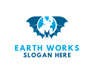 Planet Earth Dragon logo design