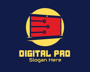 Digital Circuit Monitor logo design