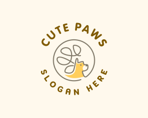 Cute Pet Dog logo design