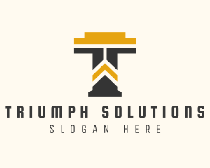 Construction Management Letter T logo design