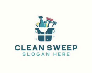 Sanitary Cleaning Janitorial logo design