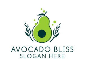 Organic Avocado Harvest  logo design