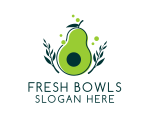 Organic Avocado Harvest  logo design