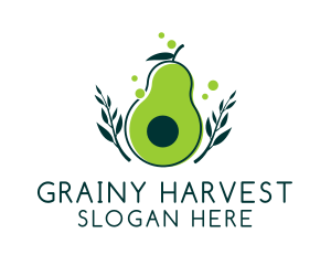 Organic Avocado Harvest  logo design