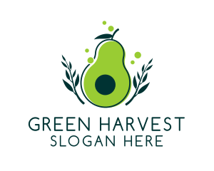 Organic Avocado Harvest  logo design