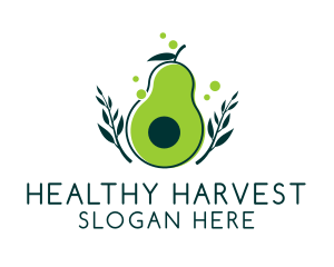 Organic Avocado Harvest  logo design