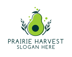 Organic Avocado Harvest  logo design