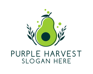 Organic Avocado Harvest  logo design