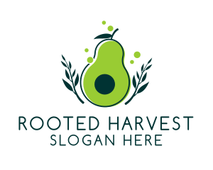 Organic Avocado Harvest  logo design