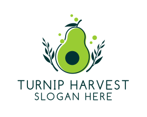 Organic Avocado Harvest  logo design