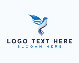 Modern Flying Hummingbird logo