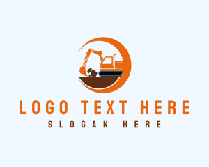 Excavator Digging Construction Logo