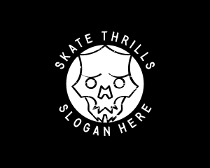 Skate Punk Skull  logo design