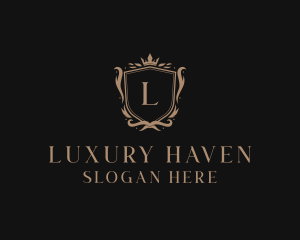 Luxury Shield Crown logo design