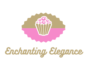 Pink Chocolate Cupcake logo design