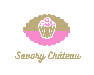 Pink Chocolate Cupcake logo design