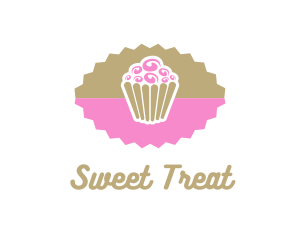 Pink Chocolate Cupcake logo design