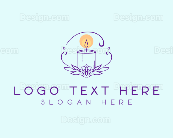 Floral Candle Decor Logo