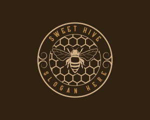 Bee Insect Hive logo design