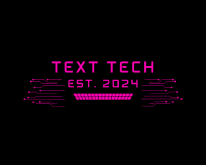 Pink Technology Circuit logo design