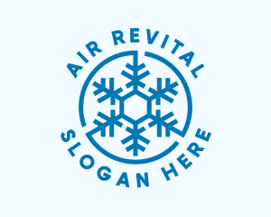 Snowflake Cooling Air Conditioner logo design