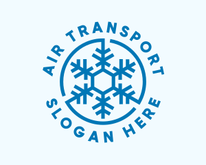 Snowflake Cooling Air Conditioner logo design