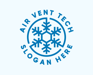 Snowflake Cooling Air Conditioner logo design