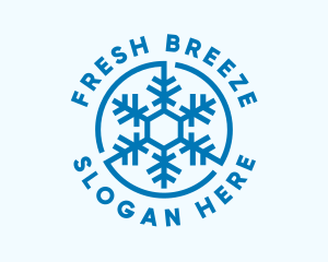 Snowflake Cooling Air Conditioner logo design