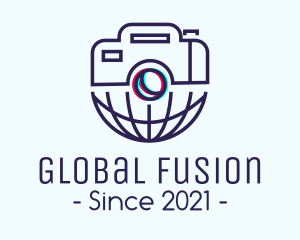 Global Photography 3D Lens logo design