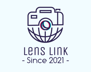 Global Photography 3D Lens logo design