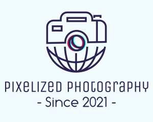 Global Photography 3D Lens logo design