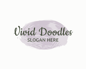 Watercolor Cursive Wordmark logo design