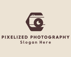 Retro Camera Snapshot Moon logo design