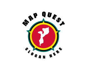 Mozambique Map Geography logo design