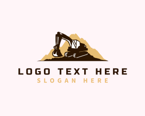 Backhoe Excavator Miner logo